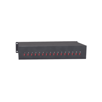 Fuente 24 Vca   Industrial   Tipo RACK   20 Amperes   16 salidas   1.25 Amperes por salida administrada   2.5 Amperes por salida máxima