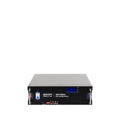 Batería de Litio de 4.8 Kwh, 48 Vcc, 100 Ah, 3U de Montaje en Rack con Pantalla de Monitoreo Local LCD