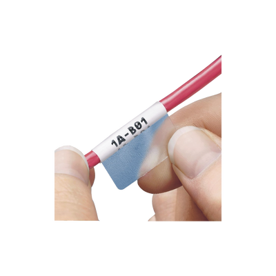Hojas con 5000 Etiquetas Auto-laminadas para Impresora Láser Inyección de Tinta, para Cables de 3 a 7.1 mm de Diámetro (12 - 10 AWG), Color Blanco
