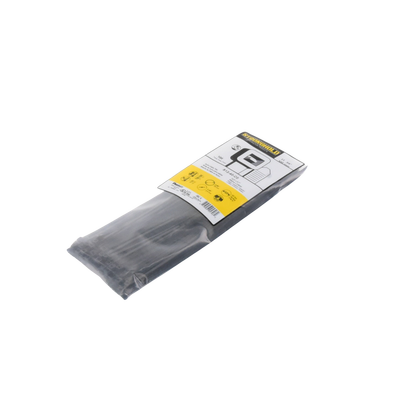 Cincho de Nylon 6.6 StrongHold™, 300mm largo x 3.6mm ancho, Color Negro, Exterior Resistente a Rayos UV, Paquete de 100pz
