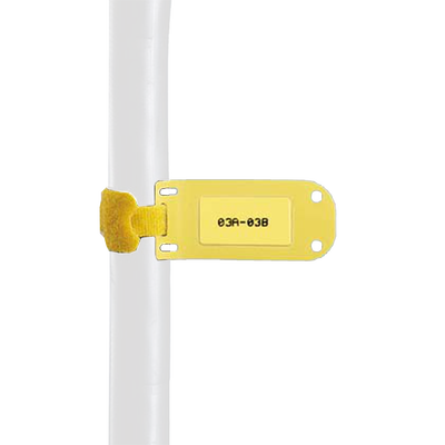 Paquete de 25 Marcadores de Identificación Autolaminados, de 33.3 x 76.2 mm, Uso Interior Exterior, Color Amarillo