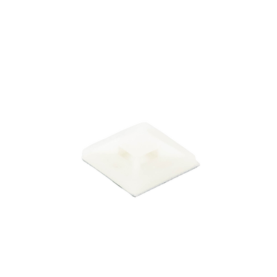 Montaje-Sujetador Adhesivo STRONGHOLD de 4 Vías de 1" x 1" x 1 4", Color Natural,  Nylon 6.6 Retardante de Llamas V-2, Paquete de 100pz
