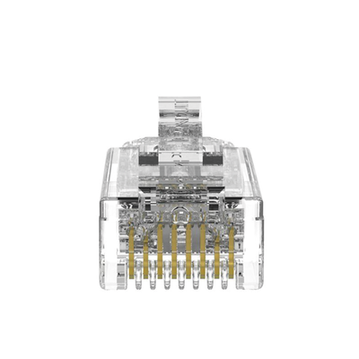 Plug RJ45 Cat6 6A, Para Cable UTP de Calibre 28 AWG, Chapado en Oro de 50 micras, Paquete de 100 piezas