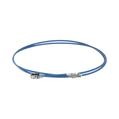 Patch Cord Cat6A, Diametro Reducido 28 AWG, Blindado S FTP, CM LS0H, 1.5m, Color Azul