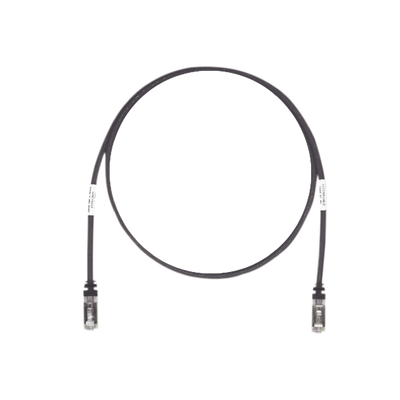 Patch Cord Cat6A, Blindado S FTP, CM LS0H, 10ft, Color Negro
