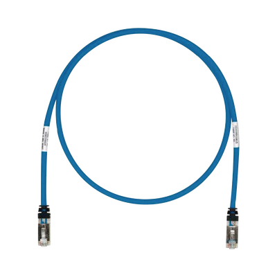 Patch Cord Cat6A, Blindado S FTP, CM LS0H, 10ft, Color Azul