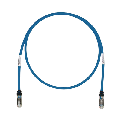 Patch Cord Cat6A, Blindado S FTP, CM LS0H, 10 m, Color Azul