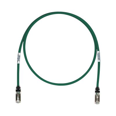 Patch Cord Cat6A, Blindado S FTP, CM LS0H, 13ft, Color Verde