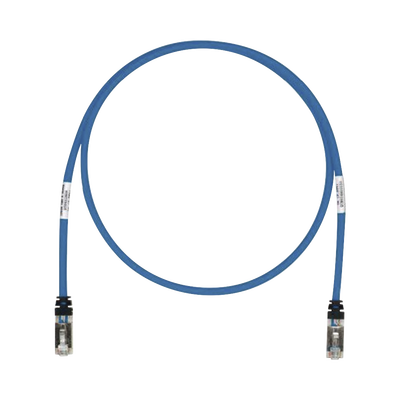 Patch Cord Cat6A, Blindado S FTP, CM LS0H, 30 ft, Color Azul