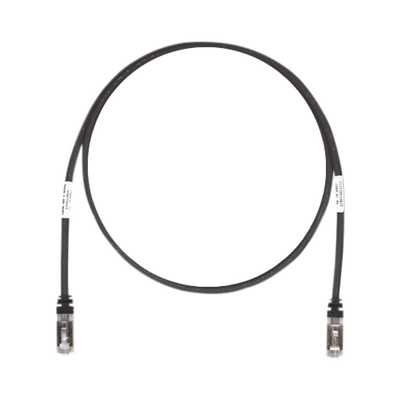 Patch Cord Cat6A, Blindado S FTP, CM LS0H, 7ft, Color Negro