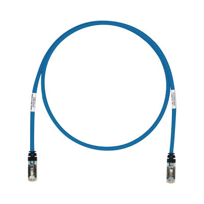 Patch Cord Cat6A, Blindado S FTP, CM LS0H, 7ft, Color Azul