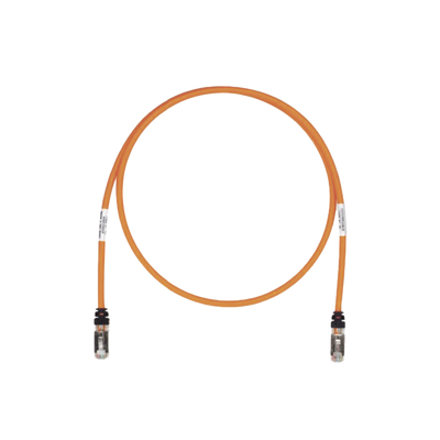 Patch Cord Cat6A, Blindado S FTP, CM LS0H, 7ft, Color Naranja