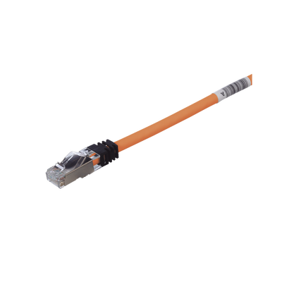 Patch Cord Cat6A, Blindado S FTP, CM LS0H, 7ft, Color Naranja