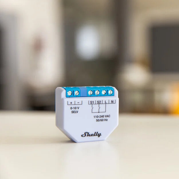 Shelly Plus 0-10V Dimmer - Controlador de atenuación inteligente de 0 a 10 V CC