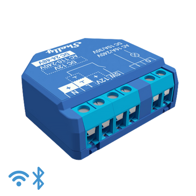 Shelly Plus 1 - Interruptor inteligente operado por WiFi, 1 canal 16A