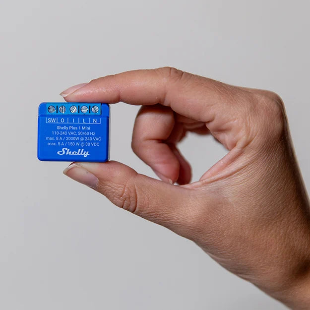 Shelly Plus 1 Mini - Interruptor inteligente operado por Wi-Fi, 1 canal 8 A