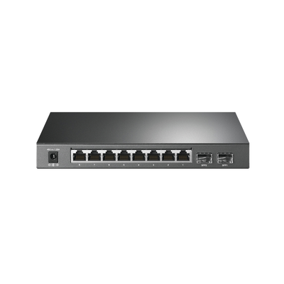 Switch PoE JetStream Administrable 8 puertos 10 100 1000 Mbps + 2 puertos SFP, 8 puertos PoE, 61W