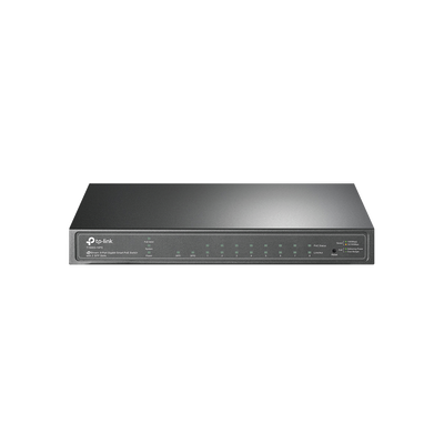 Switch PoE JetStream Administrable 8 puertos 10 100 1000 Mbps + 2 puertos SFP, 8 puertos PoE, 61W