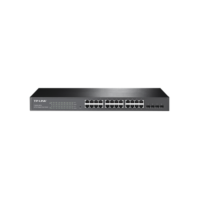 Smart Switch JetStream Gigabit administrable Capa 2, 24 puertos 10 100 1000 Mbps + 4 puertos SFP
