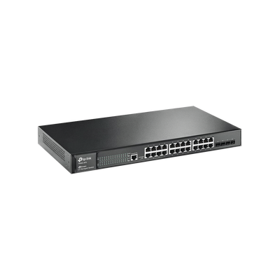 Switch JetStream Gigabit administrable Capa 2, 24 puertos 10 100 1000 Mbps + 4 puertos SFP