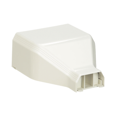 Conexión de tubería a canaleta T45, Salidas de 1 2", 3 4", 1" y 1 1 4", material ABS, Color Blanco Mate