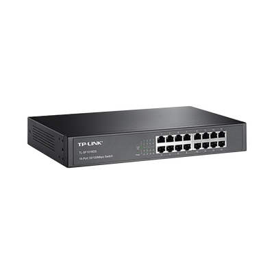 Switch no administrable de 16 puertos 10 100 Mbps de escritorio y para montaje en rack