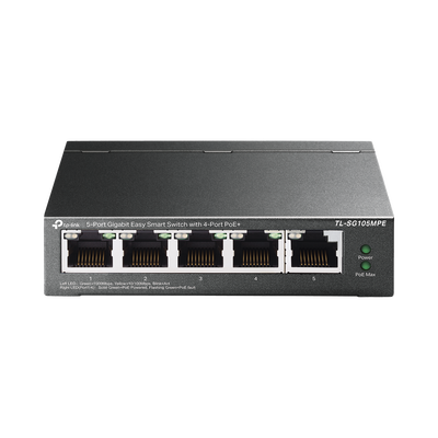 Switch Administrable   Escritorio Easy Smart   5 puertos 10 100 1000 Mbps   IGMP para Vigilancia   Calidad en el Servicio (QoS)   Gestión GUI   Recuperación automática PoE