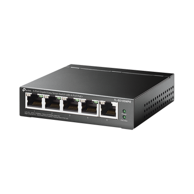 Switch Administrable   Escritorio Easy Smart   5 puertos 10 100 1000 Mbps   IGMP para Vigilancia   Calidad en el Servicio (QoS)   Gestión GUI   Recuperación automática PoE