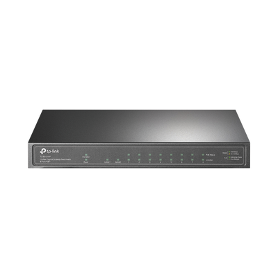 Switch de escritorio PoE+, no Administrable 8 puertos 10 100 1000 Mbps + 1 puertos 10 100 1000 Mbps (Uplink) + 1 puerto SFP, 63W