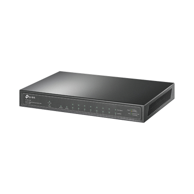 Switch de escritorio PoE+, no Administrable 8 puertos 10 100 1000 Mbps + 1 puertos 10 100 1000 Mbps (Uplink) + 1 puerto SFP, 63W