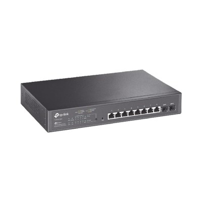 Switch PoE JetStream SDN Administrable 8 puertos 10 100 1000 Mbps + 2 puertos SFP, 8 puertos PoE, 150W, administración centralizada OMADA SDN