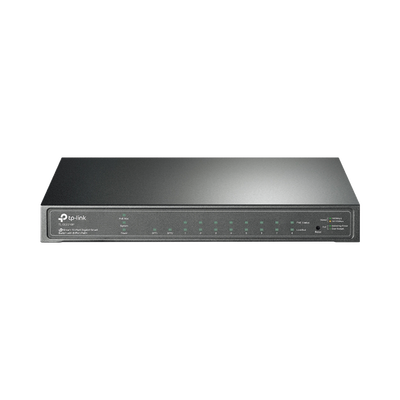 Switch PoE JetStream SDN Administrable 8 puertos 10 100 1000 Mbps + 2 puertos SFP, 8 puertos PoE, 61W, administración centralizada OMADA SDN