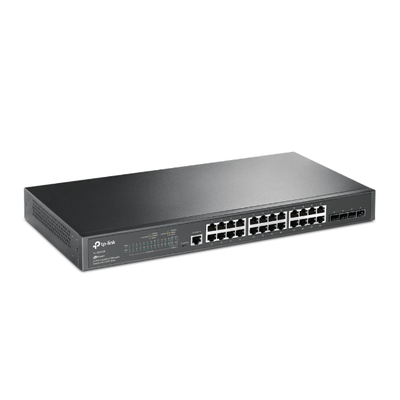 Switch Omada SDN Administrable   24 puertos Gigabit y 4 puertos SFP   Funciones sFlow, QinQ y QoS   Administración centralizada OMADA