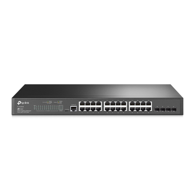 Switch Omada SDN Administrable   24 puertos Gigabit y 4 puertos SFP   Funciones sFlow, QinQ y QoS   Administración centralizada OMADA