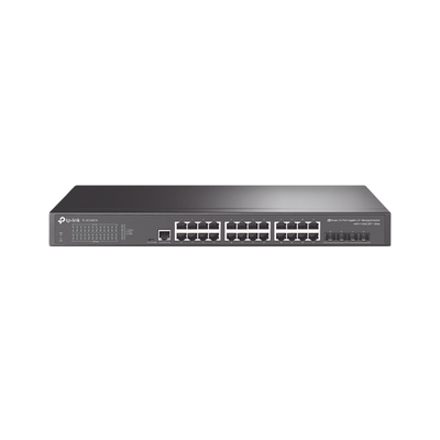 Switch Omada SDN Administrable   24 puertos Gigabit y 4 puertos SFP+   Funciones sFlow, QinQ y QoS   Administración centralizada OMADA