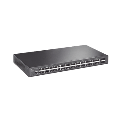 Switch Omada SDN Administrable   48 puertos Gigabit y 4 puertos SFP   Funciones sFlow, QinQ y QoS   Administración centralizada OMADA