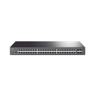 Switch Omada SDN Administrable   48 puertos Gigabit y 4 puertos SFP   Funciones sFlow, QinQ y QoS   Administración centralizada OMADA