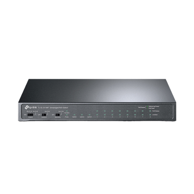 Switch PoE+ No Administrable De Escritorio 11 Puertos   8 puertos 10 100 Mbps PoE af at Inteligiente   Presupuesto 124 W   Hasta 250 metros
