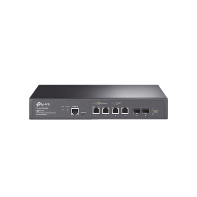 Switch L2+ PoE++ Omada 6 Puertos 10G   4 Puertos 802.3 af at bt  Multi-Gigabit  1G, 2.5G, 5G, 10G   2 Puertos SFP+ 10G   Multicast IGMP   Adminstración Centralizada Omada o Stand-Alone   Presupuesto PoE 200W   Montaje Rack-Escritorio