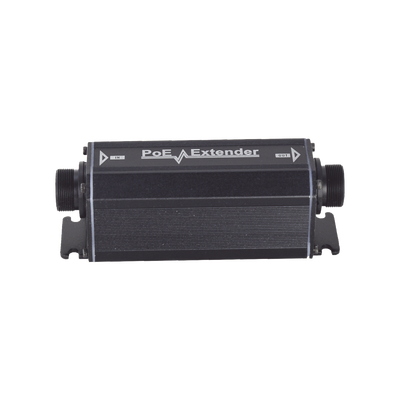 Extensor PoE   100 Metros   Intemperie (IP66)    60 Watts   1 Puerto de Entrada    1 Puerto de Salida PoE   No requiere alimentación.