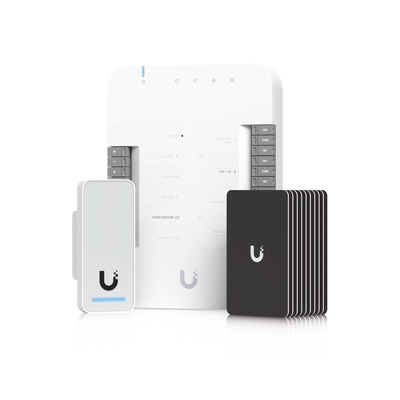 UniFi Access Kit de Inicio Gen 2, Incluye Hub para conexiones, lector NFC y movimiento   10 tarjetas de acceso   sistema completo para abrir una puerta
