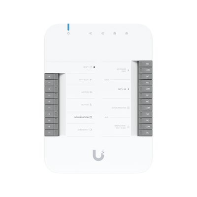 UniFi Access Kit de Inicio Gen2 Profesional para 1 puerta, (1) Lector NFC con pantalla táctil, audio 2 vías y cámara   (1) Lector NFC y de movimiento UA-G2   Hub para conexiones para controlar una puerta con salida POE y energizar acc