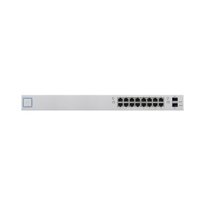 Switch UniFi administrable de 18 puertos (16 Gibabit PoE+ 802.3at af y pasivo 24V + 2 SFP) 150 Watts
