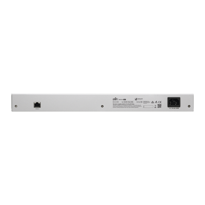 Switch PoE UniFi capa 2 Administrable de 26 puertos Gigabit (24 eth PoE y 2 SFP) 802.3 af at   Pasivo 24V, 500 Watts, throughput de 38.69 Mpps