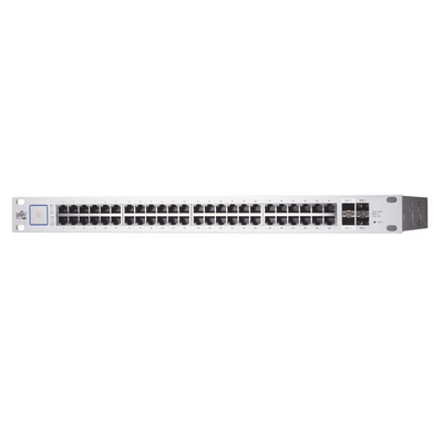 UniFi Switch PoE+  Pasivo 24V, Administrable de 48 puertos 10 100 1000 Mbps, 2 puertos SFP Gigabit , 2 puertos SFP+ 10 G, 500W