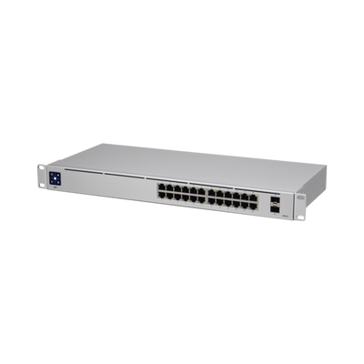 UniFi Switch USW-24, Capa 2 de 24 puertos 10 100 1000 Mbps + 2 puertos 1G SFP, pantalla informativa