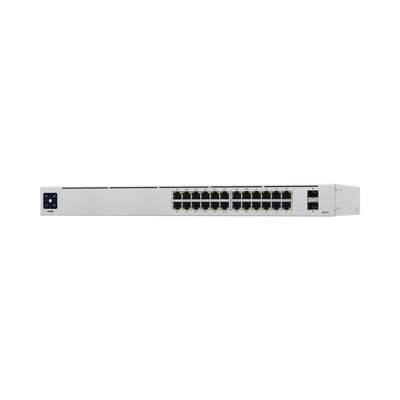 UniFi Switch USW-24-POE Gen2, Capa 2 de 24 puertos (16 puertos PoE 802.3af at + 8 puertos Gigabit) + 2 puertos 1G SFP, 95W, pantalla informativa