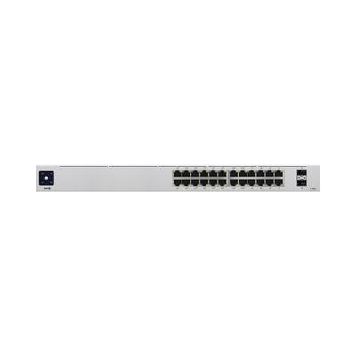 UniFi Switch USW-24-POE Gen2, Capa 2 de 24 puertos (16 puertos PoE 802.3af at + 8 puertos Gigabit) + 2 puertos 1G SFP, 95W, pantalla informativa