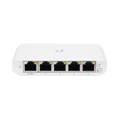 Switch UniFi Administrable Compacto de 5 Puertos 10 100 1000 Mbps, soporta entrada de PoE 802.3af at