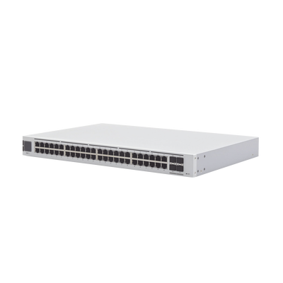 UniFi Switch USW-Pro-48, Capa 3 de 48 puertos Gigabit RJ-45 + 4 puertos 1 10G SFP+, pantalla informativa